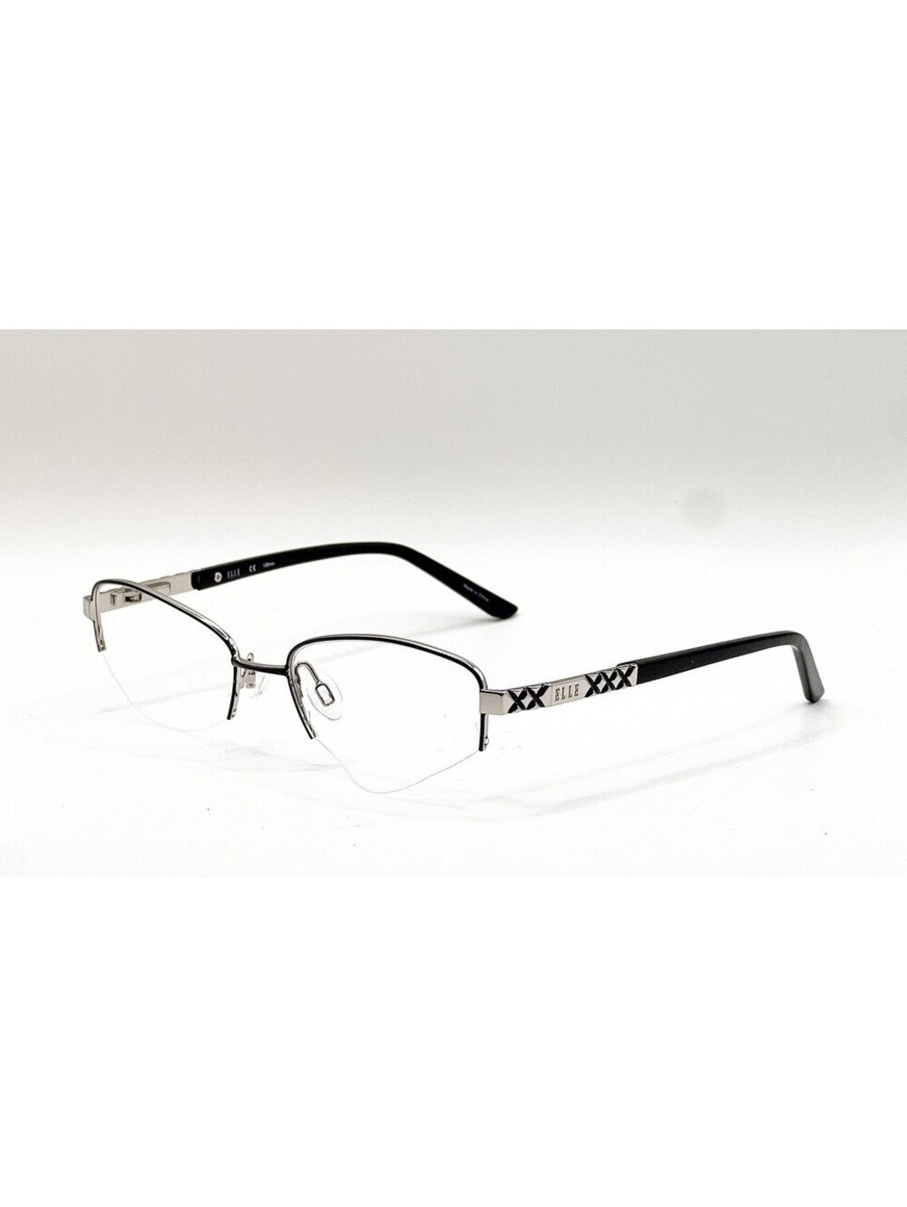 Elle EL13438 BK Black Rectangle Authentic Eyeglass Frames 52-17